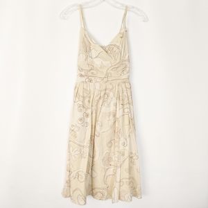 Light Green Max Studio Floral Midi Dress, Small